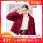 Sugar 2018 mùa đông mới đỏ châu Âu và Mỹ thời trang dài tay nữ khâu áo len lông ngắn lớn áo khoác nữ cao cấp