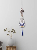 Primary school classical musical instruments traditional corridor wind culture Chinese hanging material package blue and white porcelain music classroom kindergarten