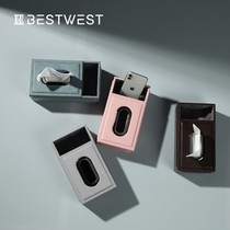 Living room coffee table drawing paper box creative home tissue box modern simple remote control leather storage box light luxury style