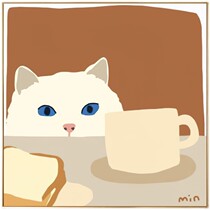 cat stealing milk decorative painting dessert shop cafe childrens room cat ins Wind Xiaohong book net red recommendation
