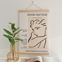 Simple lines ins Wind abstract art retro Matisse wooden Nordic decorative painting poster photo frame hanging picture clip