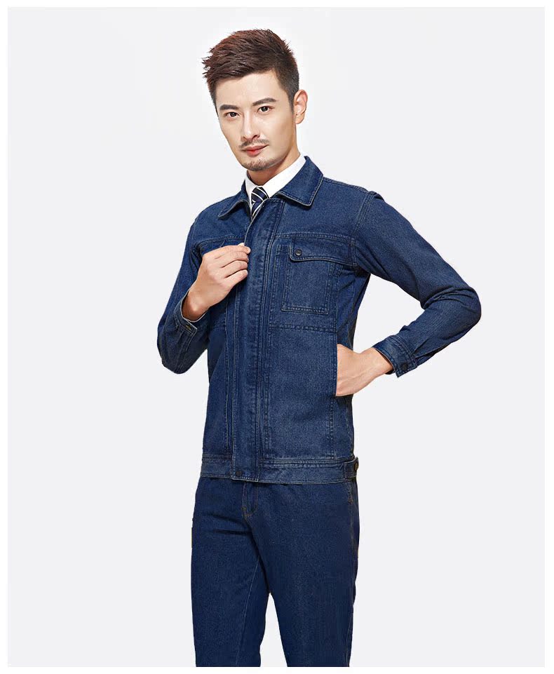 Mùa xuân và mùa thu mùa đông dày denim thợ hàn nam thiết lập Điện hàn than khai thác ngầm đồng phục công việc lỏng lẻo mặc các kiểu đồ bộ mặc ở nhà đẹp