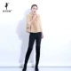 Purple Emperor Shaw Womens 2018 New Stand Cổ áo Lông chồn Toàn bộ Áo khoác lông chồn ngắn SD744 - Faux Fur