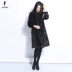 Hoàng đế tím 20 2019 phiên bản mũ mới lông chồn toàn bộ lông chồn áo dài SD989 - Faux Fur áo lông thú Faux Fur