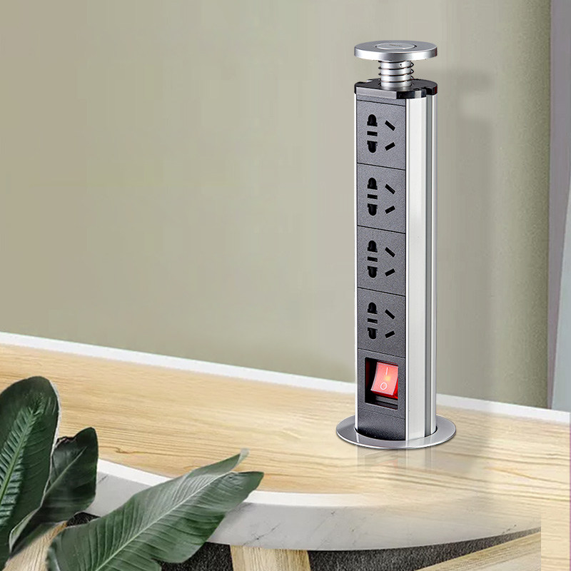 De Force West Lift Socket Embedded Island Desk Conference Table Plug-in concealed desktop hand-pulled hand power row plug-in-Taobao