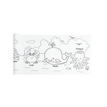 The coloring scroll can be pasted repeatedly on the wall without getting dirty. The long tear-off scroll can be used for childrens graffiti coloring book to unleash the babys creativity. Baby kindergarten