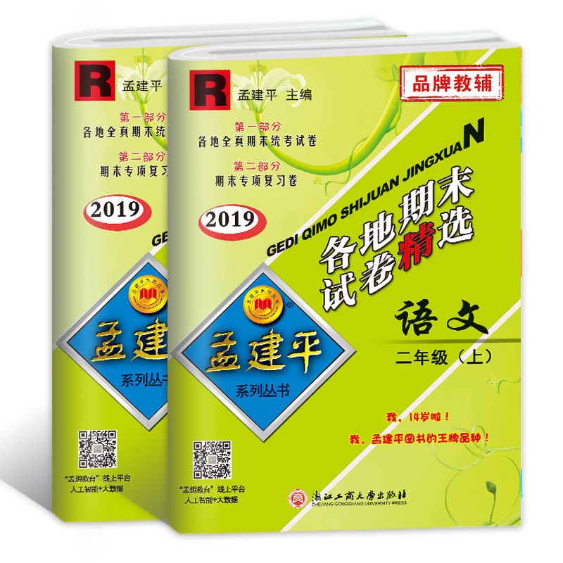 二年级上册试卷全套2019孟建平各地期末试卷精选二年级上册全套2本 语文+数学 人教版 小学同步训练2年级上册全真期末统考测试卷