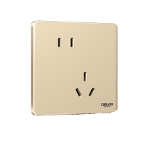 Delixi switch socket official flagship store concealed 16a switch panel household 86 type 290 gold cream style