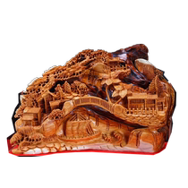 Taihang Yabai Mountains landscape root carving ornaments natural aged materials hand-made hollow carving handicrafts