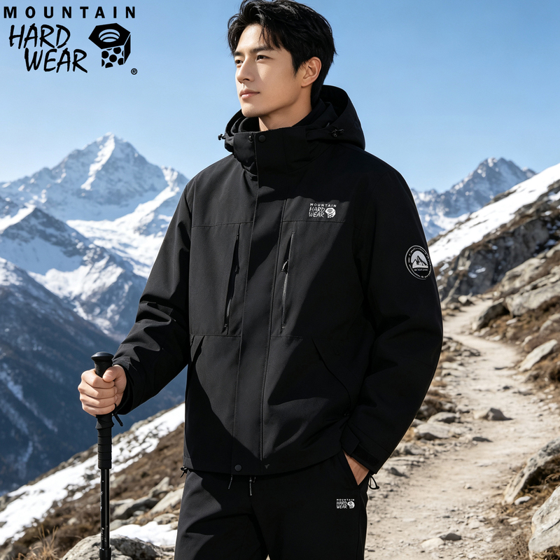 Mountain hardwear Three-In-One Jacket for Men and Women, Winter Fleece-Lined Outdoor Mountaineering Jacket