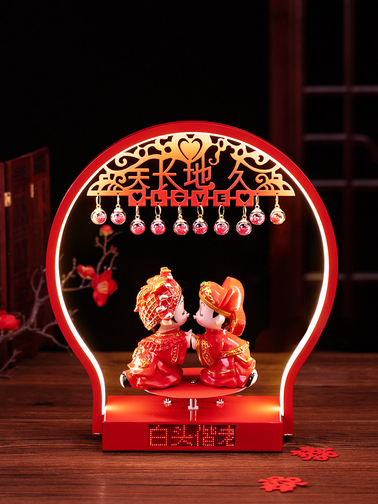 Wedding Ceremony Light Wedding bed Headlights accompanied by wedding Lights Red a couple of creative brides new wedding gifts Chinese send new people