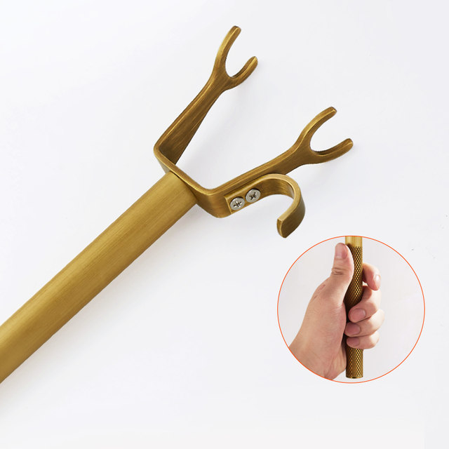 Clothes pole, household clothes drying pole rack, clothes picking pole, light luxury extended clothes fork, clothes hanging clothes drying pole fork