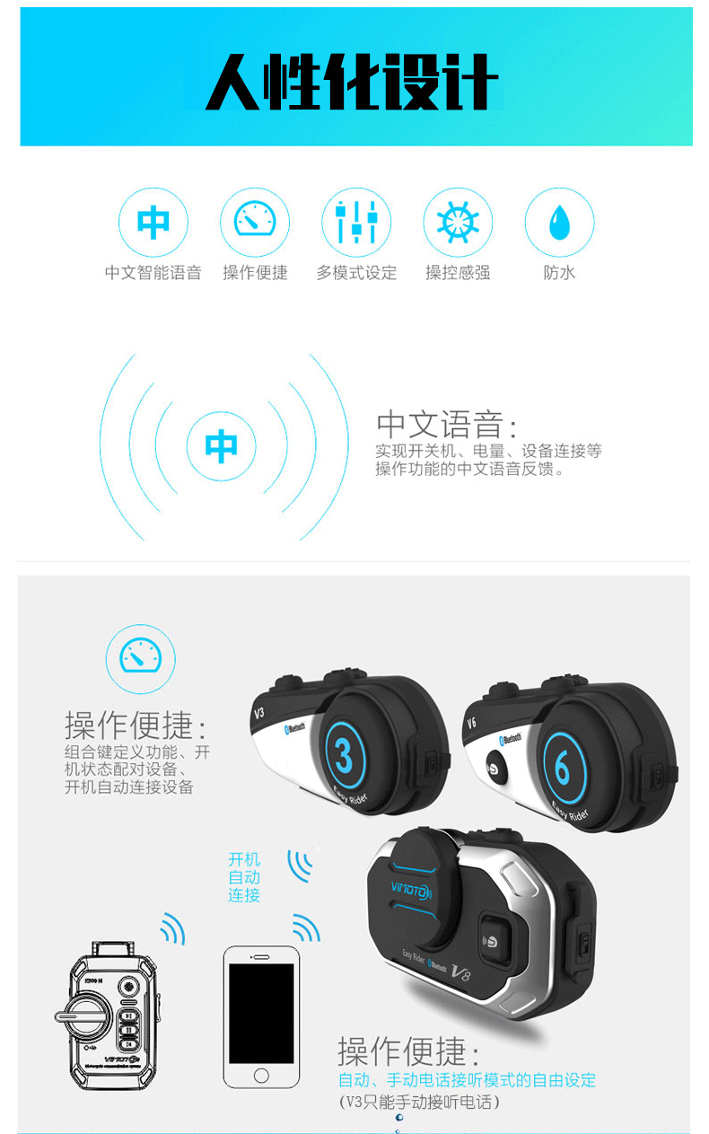 Mũ bảo hiểm xe máy Weimaitong V3 V8 V8 Tai nghe Bluetooth tích hợp bộ điều hướng k-line bộ điều hợp chống nước - Xe máy Rider thiết bị đai quấn đầu gối