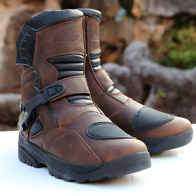 SBK đi xe máy khởi động retro giày đua không thấm nước đầu máy xe đạp off-road đi giày khởi động theo dõi giày nam - Xe máy Rider thiết bị