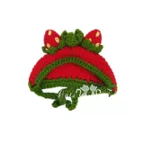 Шерстяная плетеная клубника, шапка, «сделай сам», домашний питомец, кот