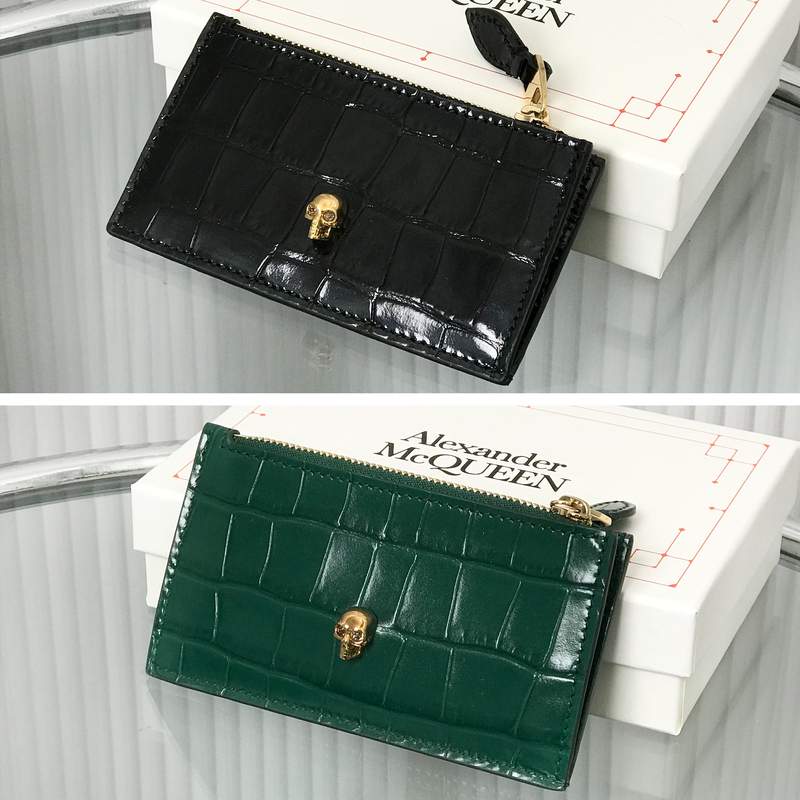 [Authentic] Alexander Mcqueen Skull Long Wallet Card Holder