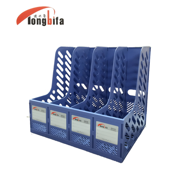 Pass-to-file box 948 blue plastic four-link file holder file holder Creative 948B thickened material
