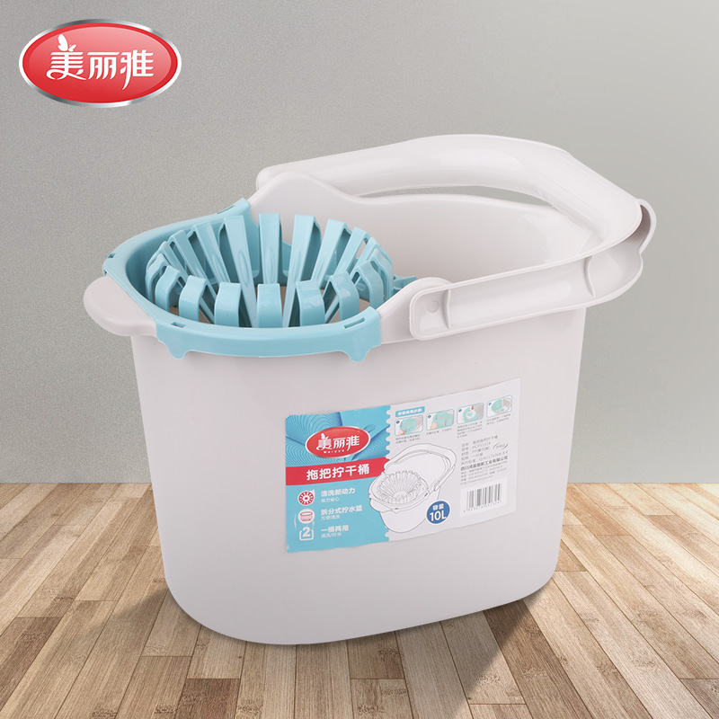 Melia plastic bucket mop wringing bucket water mop screw bucket glue cotton mop cleaning bucket home squeeze bucket