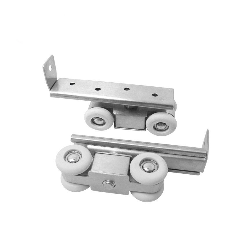 Stainless steel wooden door hanging wheel sliding door pulley 4 wheel moving door hanging door wheel suspension wheel positive bearing suspension wheel