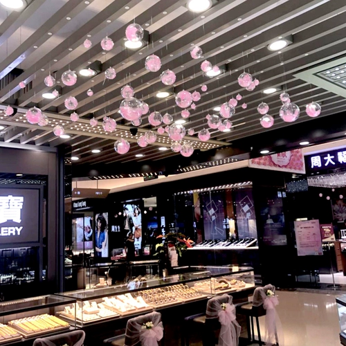 Пластиковый прозрачный цветочный шар, весенний ювелирный магазин, подвеска, украшение, макет торгового центра, магазин, подвеска, креативная витрина, потолок