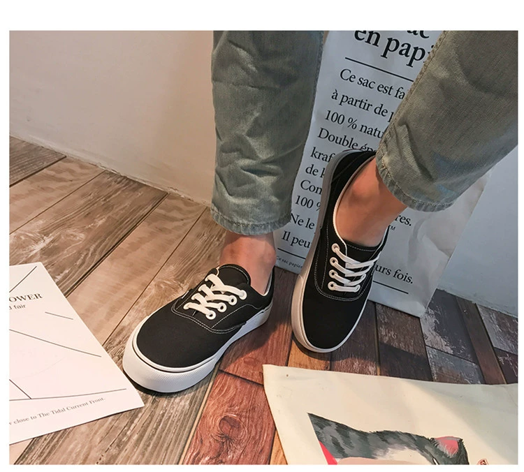 Giày mùa thu 2018 mới nữ giày bệt hoang dã nữ phiên bản Hàn Quốc của giày ulzzang Harajuku Giày đen