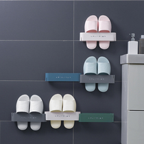 Lugu Chuan can be combined bathroom slipper rack Free hole storage rack Bathroom wall hanging shoe storage rack