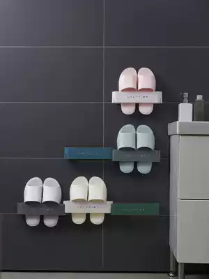 Lugu Chuan can be combined bathroom Slipper rack non-perforated storage rack and dressing room wall-mounted shoe storage layer shelf