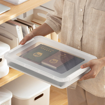 Document collection box household certificate important documents Account packaging bag plastic transparent cover bar and storage box