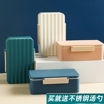 ins student lunch box girls heart work family sandwich lunch box rectangular fitted microwave oven heated dining box