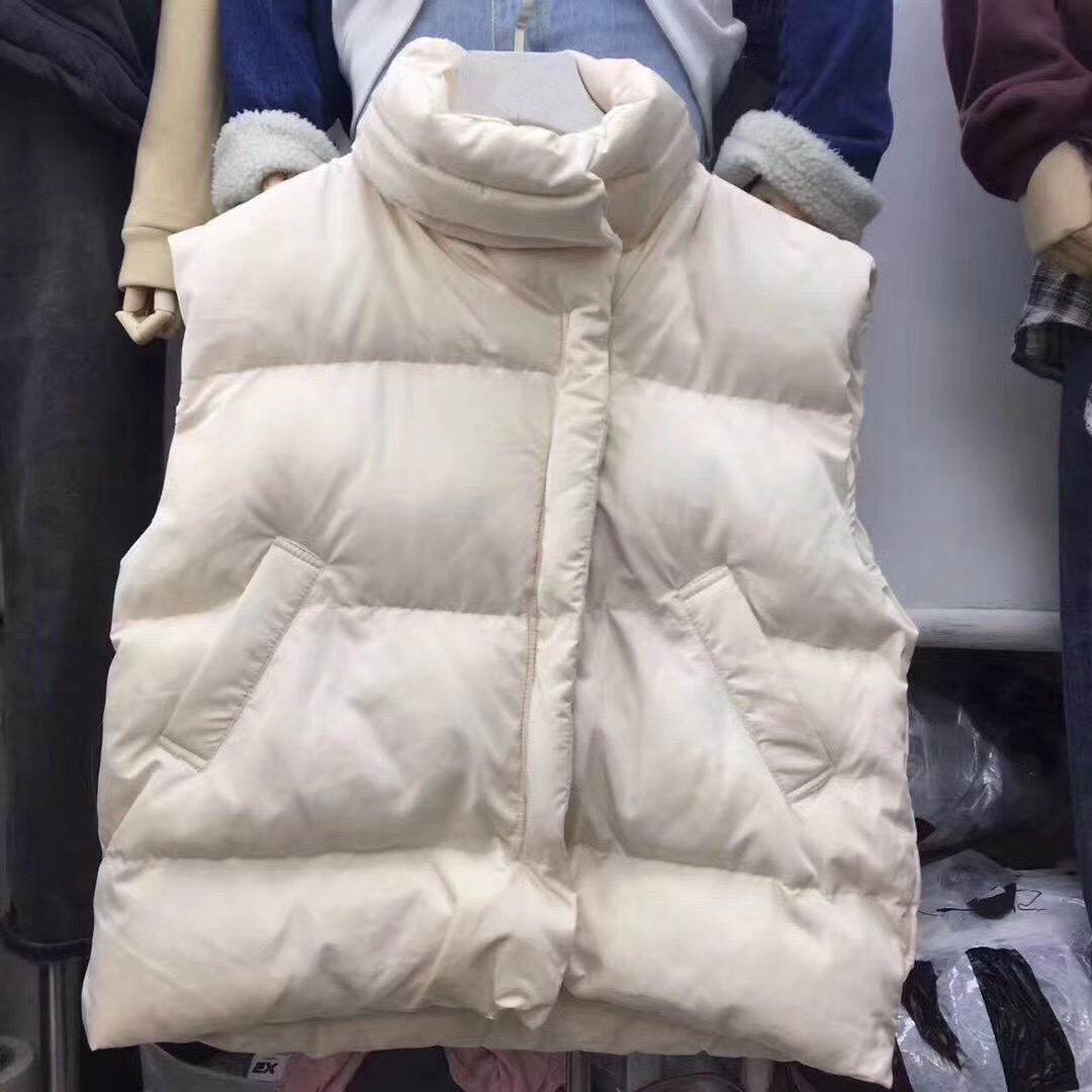 Vest cotton 2018 Hàn Quốc thu đông buông thả hoang mỏng mỏng ấm áp giản dị bánh mì xuống cotton vest nữ áo dạ nữ đẹp