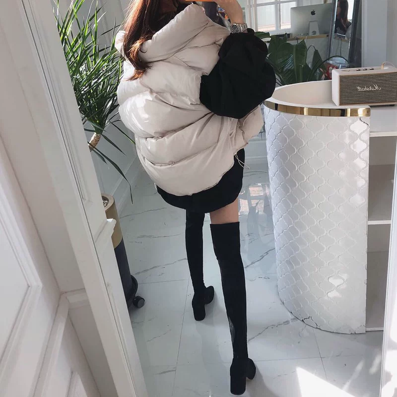 Áo vest nữ 2018 Hàn Quốc mùa đông mặc dày cổ áo rộng áo vest cotton vai vest vest áo khoác quần áo thủy triều
