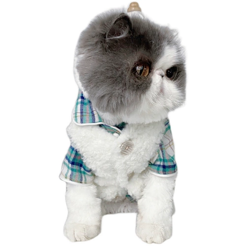 Сумки кошки ягнят ягнят кашемир Baby Blue Winter Cat Custom Plush сосуд для питомца сгущенной кашемировой жилет