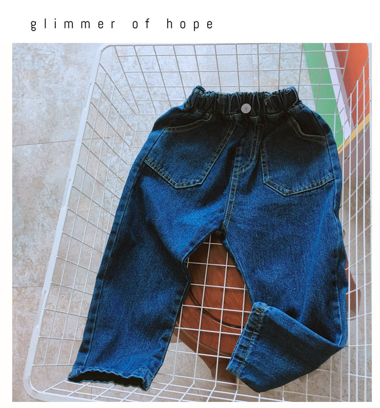 Trẻ em vừa và nhỏ 2018 thoải mái cho bé quần jeans nam và nữ xuân hè mới cho bé quần lửng màu rắn quần sooc bò trẻ em