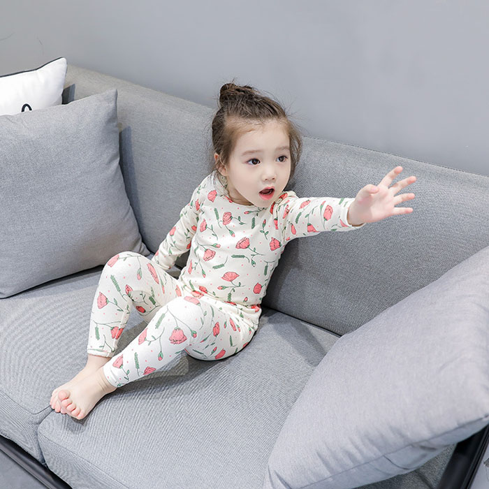 Quần áo trẻ em 2018 xuân hè mới cho bé gái thời trang giản dị phục vụ tại nhà phù hợp với trẻ em thoải mái hai mảnh bexinhshop shop