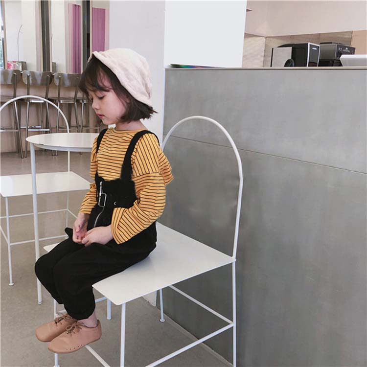 Quần bé gái 2018 xuân hè mới quần jeans cạp cao nữ bé khí chất rắn màu yếm thủy triều quần jean nam mùa đông 1-7 tuổi