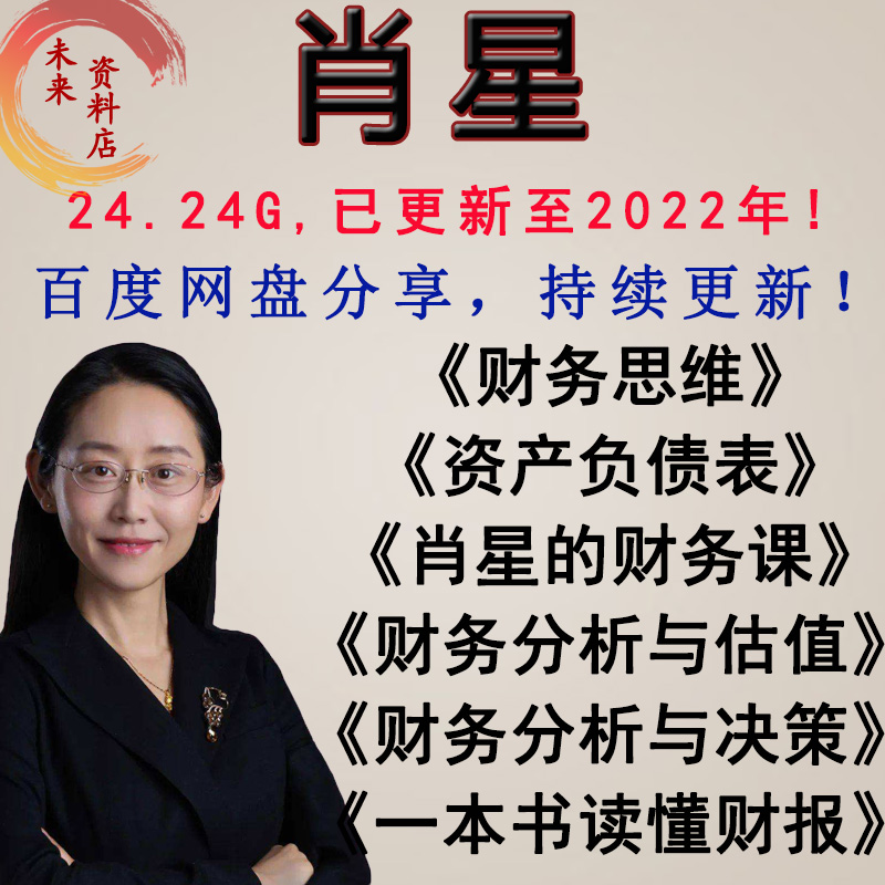 Xiao Xing's Financial Thinking Course Financial Analysis and Valuation Decision Balance Sheet Video Course Courseware Complete Works