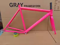 Fuchsia frame, bike fork