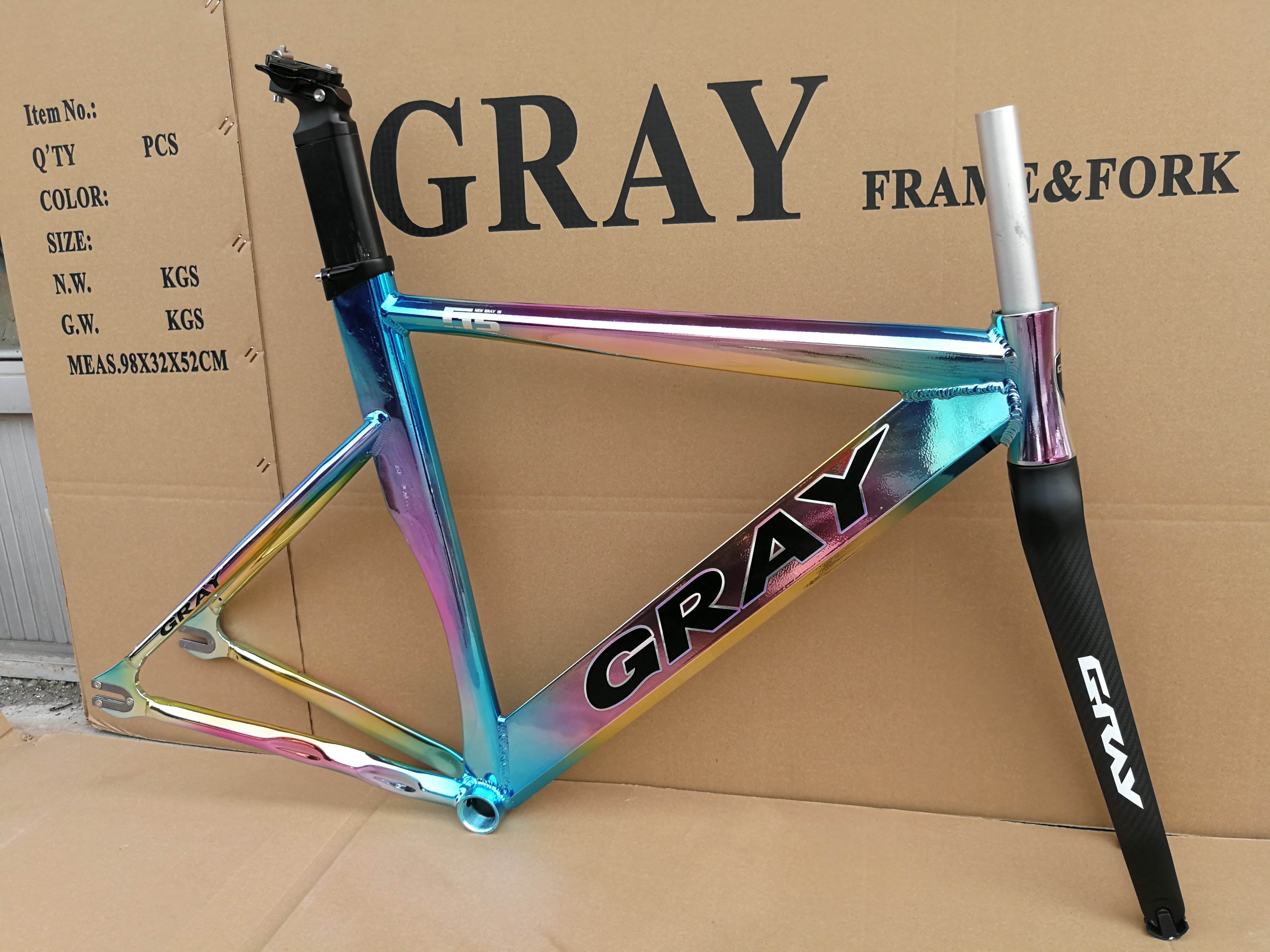 Gray Taiwan Gray Dead Flying Muscle Frame Is Speed Muscle Frame Breaking Dead Fly Can be equipped with Aluminum Fork Carbon Fork