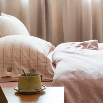 Yiluo 2021 cotton cotton-dyed Jacquard striped sheets 1 5m bed 1 8m bed four-piece bedding