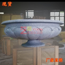 New Yixin imitation yellow rust stone artificial sandstone flower pot water bowl carving landscape FRP GRC sculpture customization
