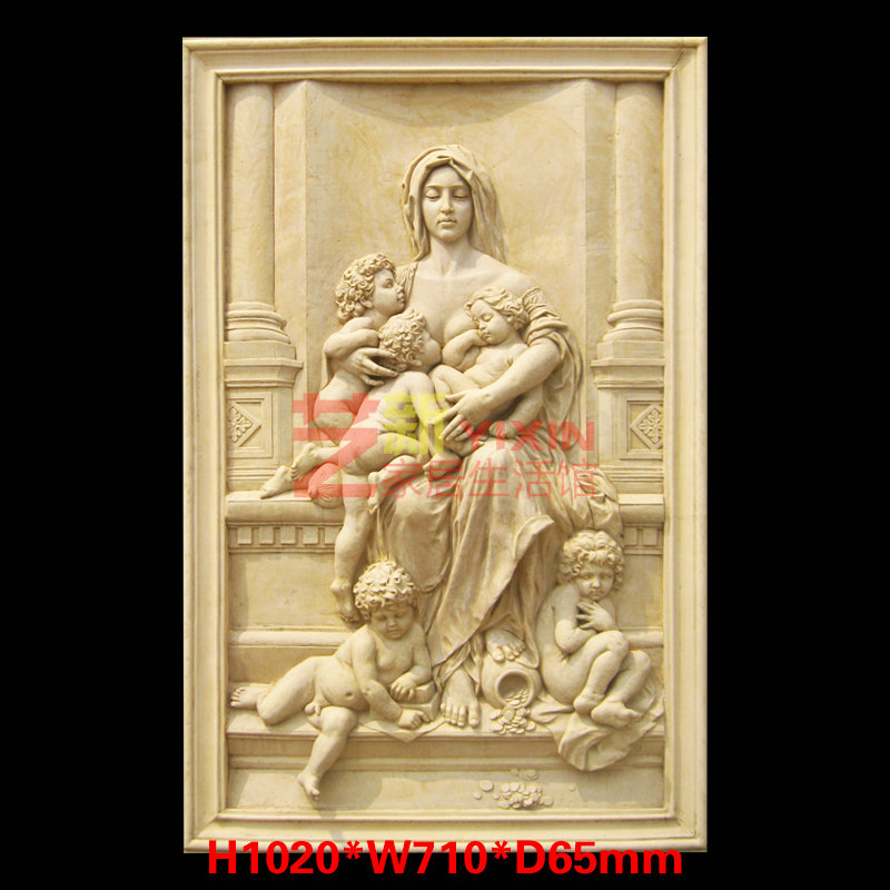Eurostyle New Hotel Villa GRC Cement Artificial Sandstone Reliefs for Virgin Painted Glass Fiber Sculptures Customised