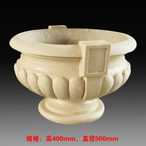 Art new GRC cement FRP sculpture European-style artificial sandstone flower pot garden landscape decoration carving customization