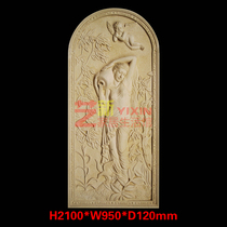 Art new beauty angel artificial sandstone relief villa exterior wall carving bath center FRP sculpture customization