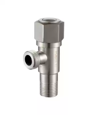 304 stainless steel hot and cold water faucet thickening lengthened triangle valve 4-point water stop valve water heater Bathroom Angle valve straight valve