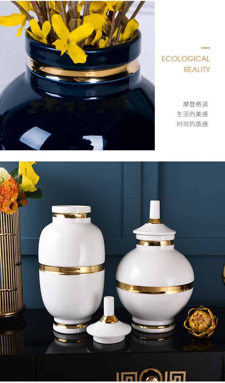 I and contracted ceramic creative storage tank furnishing articles vase European sitting room porch ark, home decoration decoration