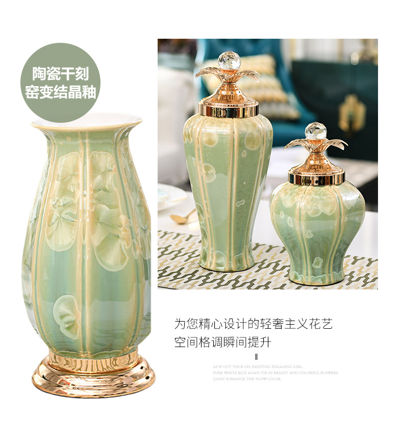 European ceramic vase furnishing articles dried flower arranging flowers sitting room suit I and contracted household light example room key-2 luxury decoration