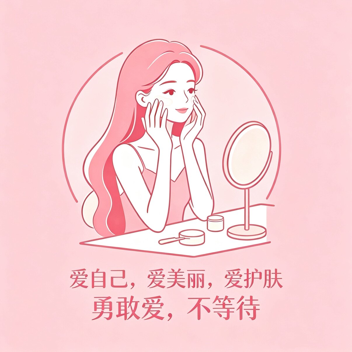 爱美小姐姐精致护肤的LOGO