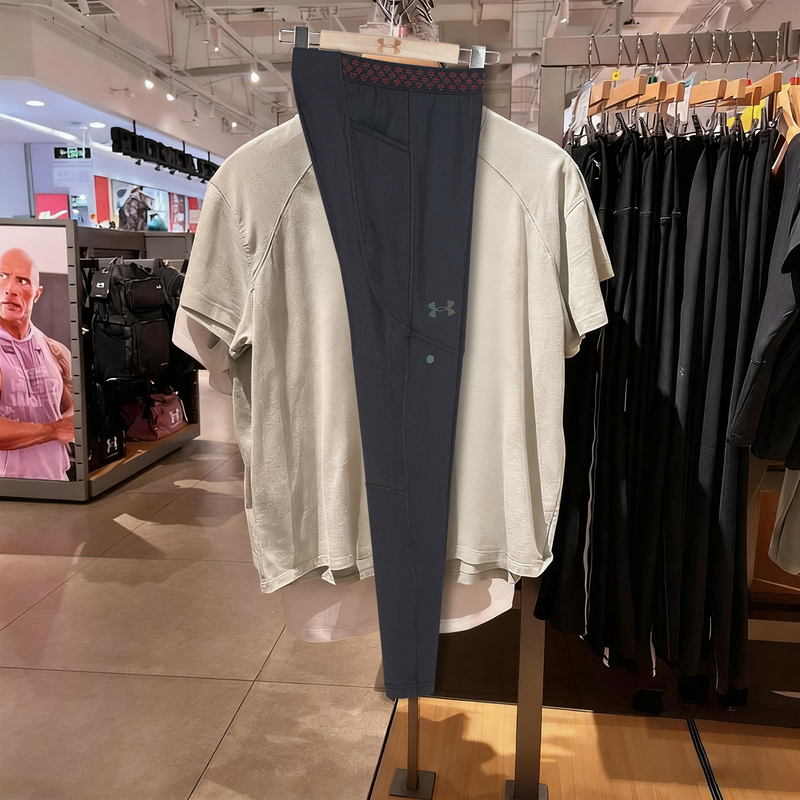 Ua under Armour Genuine Men's Spring Leggings with Inner Thermal Pants, Warm and Stretchy Training Fitness Sports Long Pants