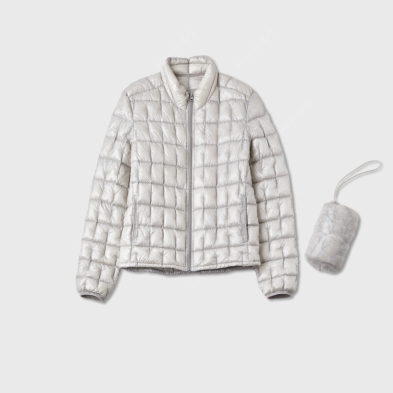 Lightweight and Warm, Plaid Stitching Ultra-Lightweight White Goose down Jacket Lightweight and Warm, Plaid Stitching Ultra-Lightweight White Goose down Jacket