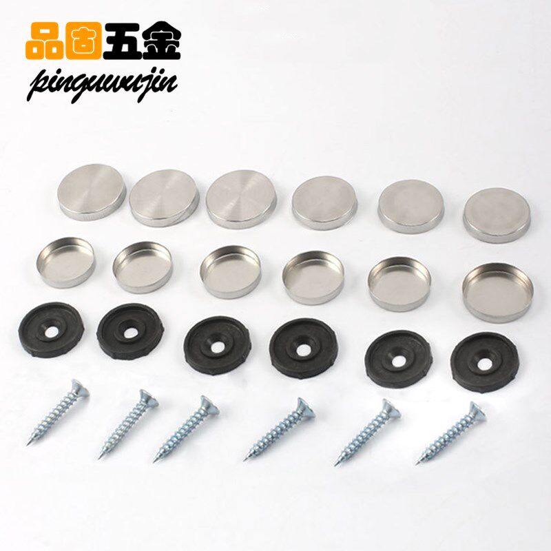 Manufacturer direct sales mirror nail decorative cover stainless steel advertising nail acrylic tile fixed screw cap 40mm glass nail